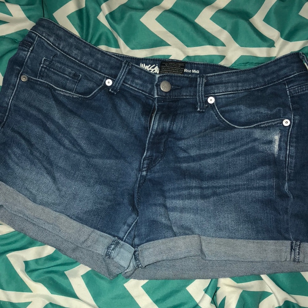Mossimo Mud Rise Dark Wash Denim Shorts